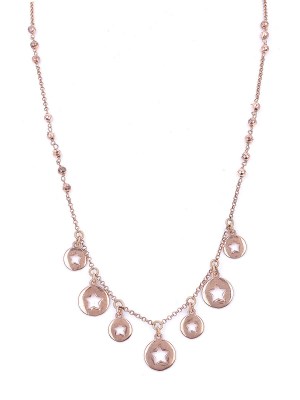 Collana in argento rosa di 45 cm con stelle