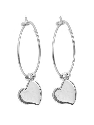 Orecchini in argento con cuore