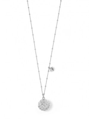 Collana in Argento chiama Angeli con sfera traforata a cuori